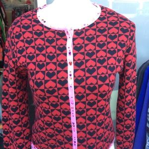 💕❤️️Red & Black Hearts Cardigan 💕 ❤️